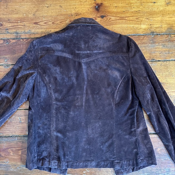 Vintage Anthropologie Brown Button Down Shirt Jacket - Picture 5 of 7